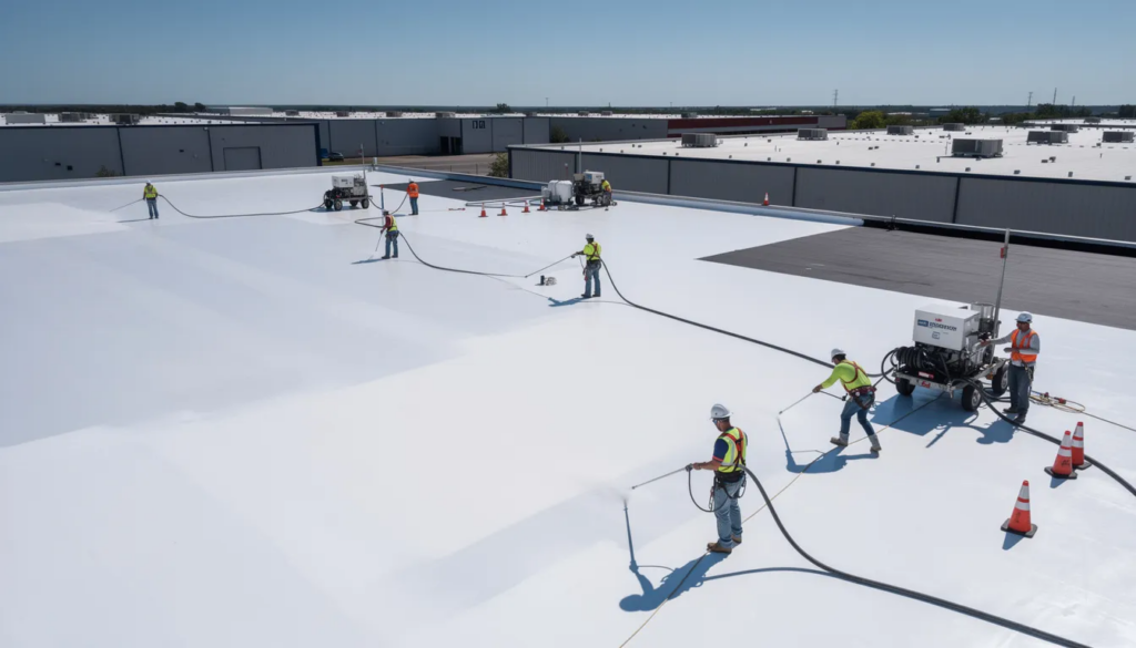 Retail center coating project